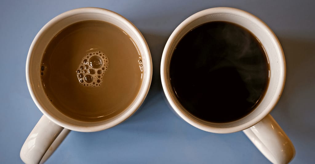 White Coffee vs Black Coffee