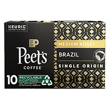 Peets Coffee Brazil Minas Naturais K Cup Coffee Pods for Keurig Brewers